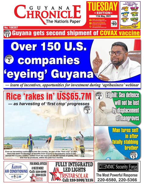 guyana chronicle newspapers today online